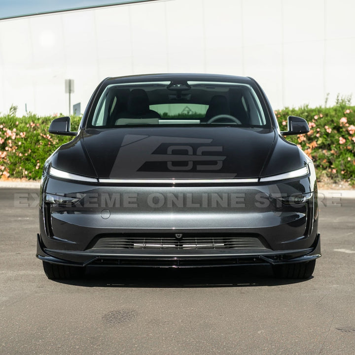 2025-Up Tesla Model Y Track Style 4 Pcs Front Bumper Lip Splitter
