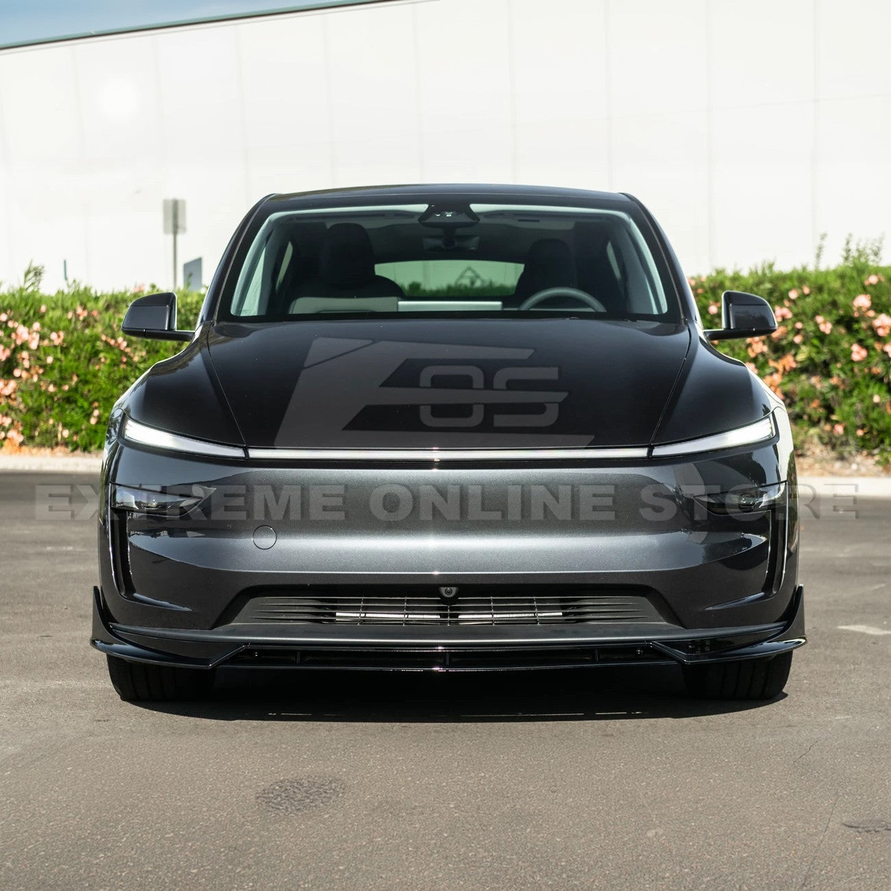 2025-Up Tesla Model Y Track Style 4 Pcs Front Bumper Lip Splitter