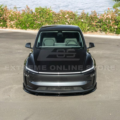 2025-Up Tesla Model Y Track Style 4 Pcs Front Bumper Lip Splitter