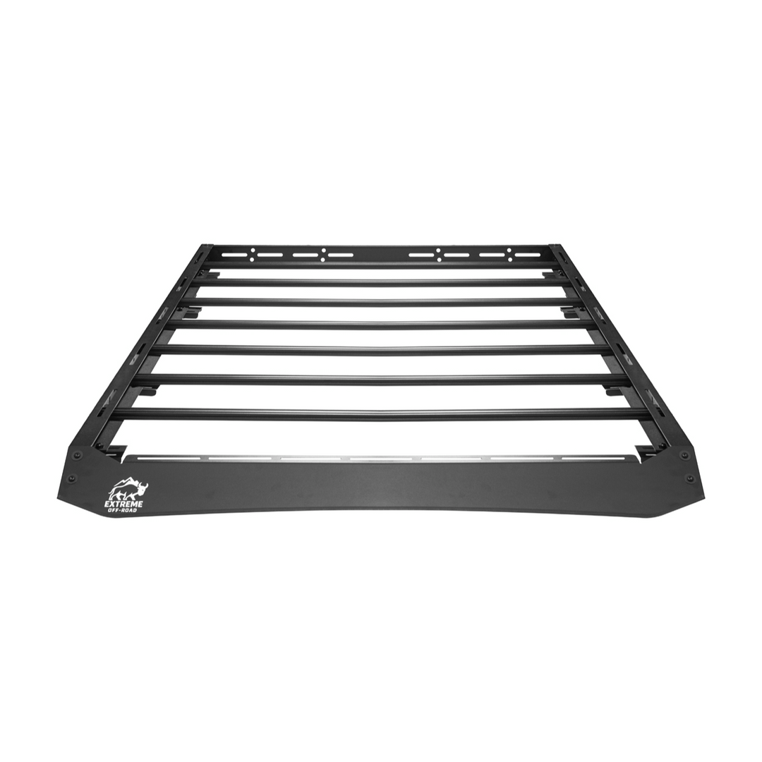 2018-Up Jeep Wrangler | Carbon Steel Black Full-Length Roof Cargo Rack Ladder