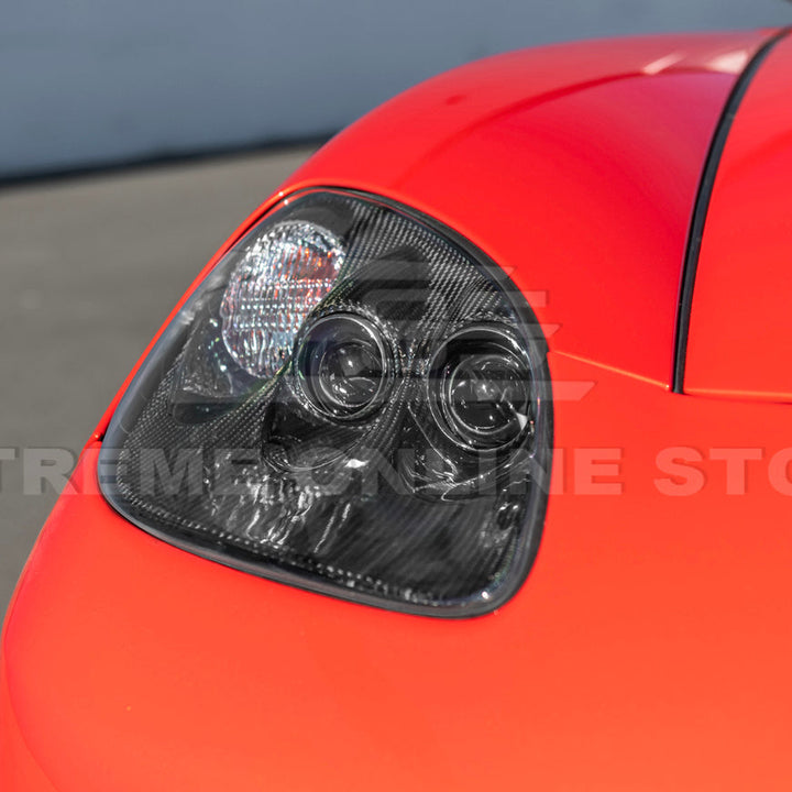 2005-13 Corvette C6 Replacment DRY CARBON FIBER Headlights Housing