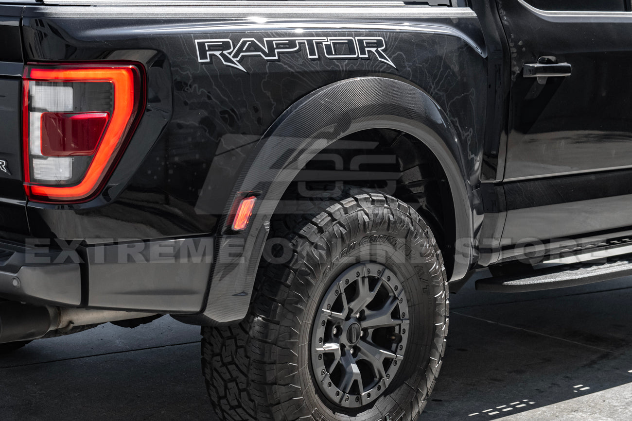 Silver Raptor Fenders 2017 and newer Ford F-150 Raptor Carbon Fiber Fender Flares