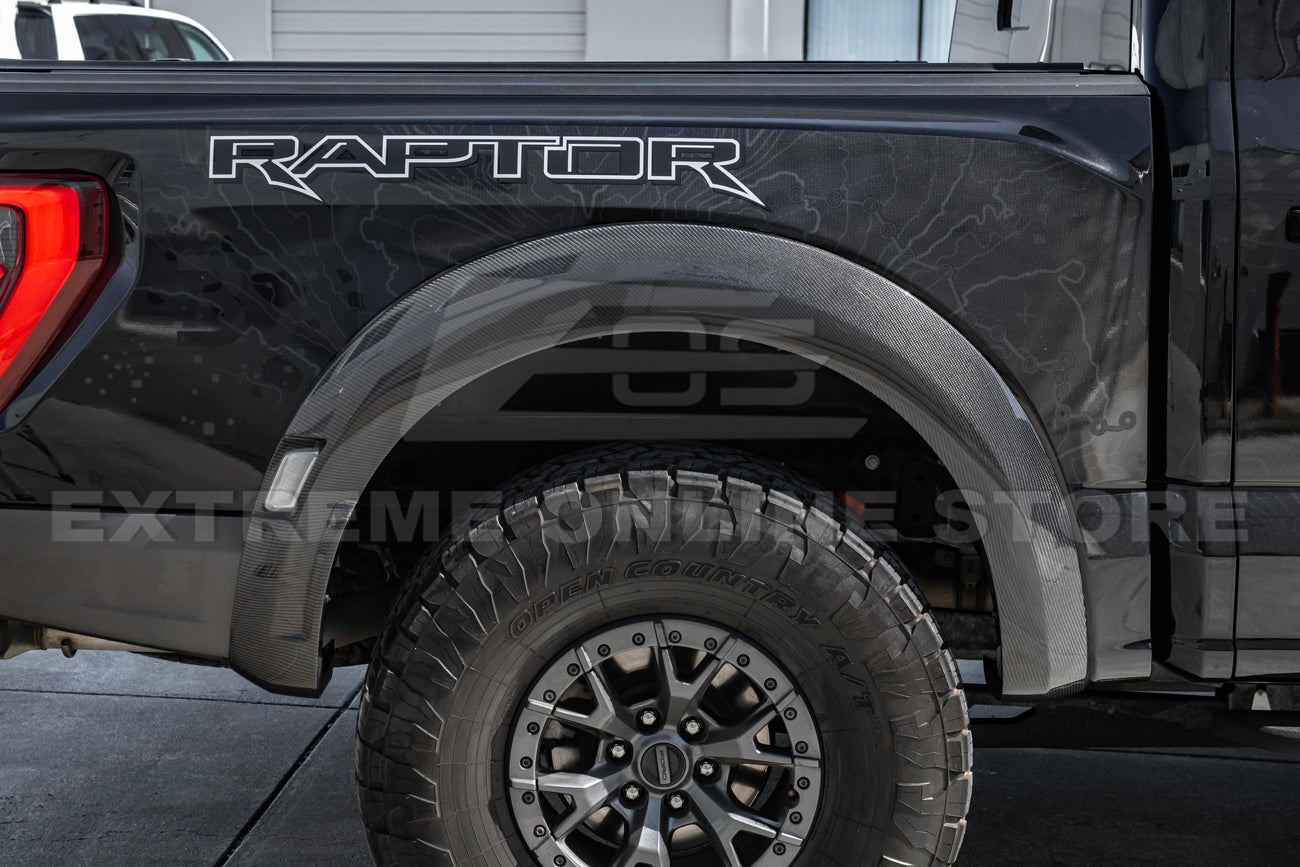 Silver Raptor Fenders 2017 and newer Ford F-150 Raptor Carbon Fiber Fender Flares