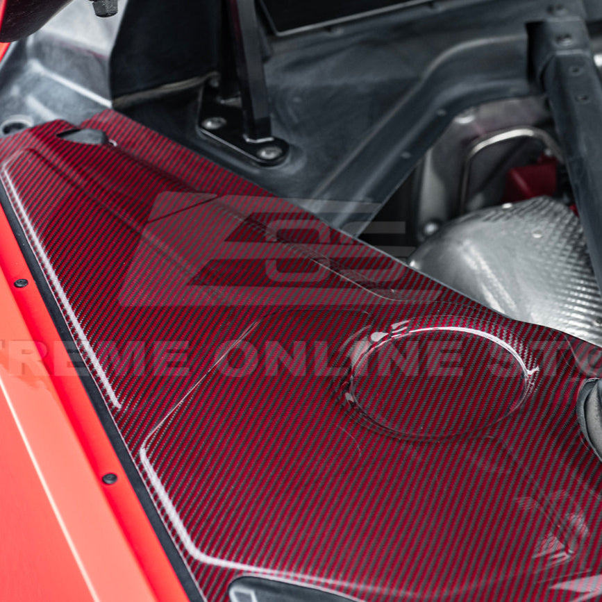 Corvette C8 DRY CARBON FIBER Coupe Engine Bay Panel Cover (3-Pieces Version)