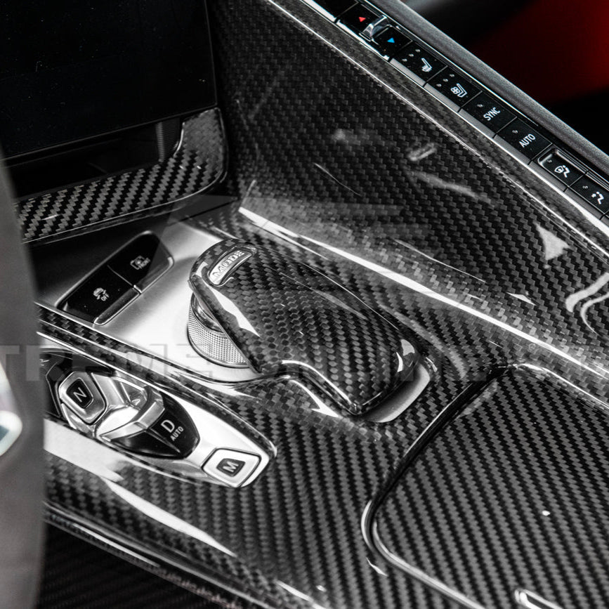 Corvette C8 DRY CARBON FIBER Center Console w/ Switch Trim Cover