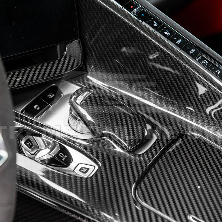 Corvette C8 DRY CARBON FIBER Center Console w/ Switch Trim Cover