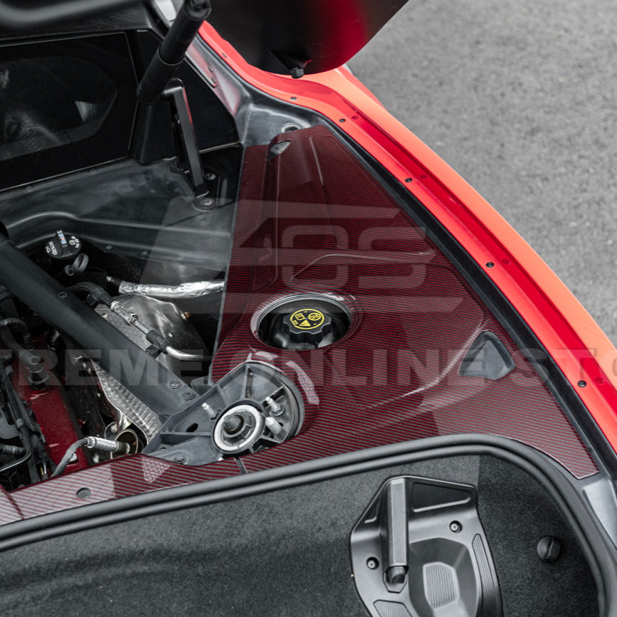 Corvette C8 DRY CARBON FIBER Coupe Engine Bay Panel Cover (3-Pieces Version)