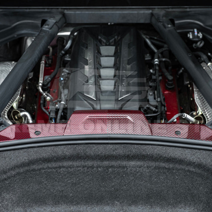 Corvette C8 DRY CARBON FIBER Coupe Engine Bay Panel Cover (3-Pieces Version)