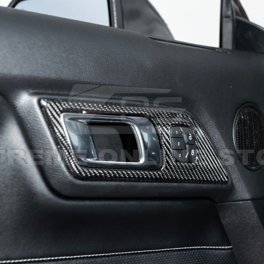 2015-Up Ford Mustang DRY CARBON FIBER Door Handle Panel Cover