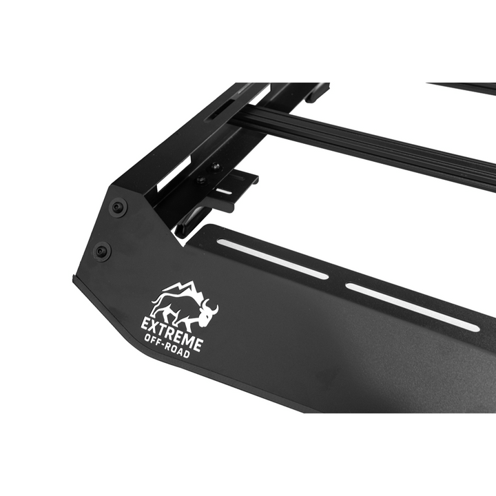 2018-Up Jeep Wrangler | Carbon Steel Black Full-Length Roof Cargo Rack Ladder