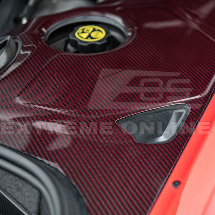 Corvette C8 DRY CARBON FIBER Coupe Engine Bay Panel Cover (3-Pieces Version)