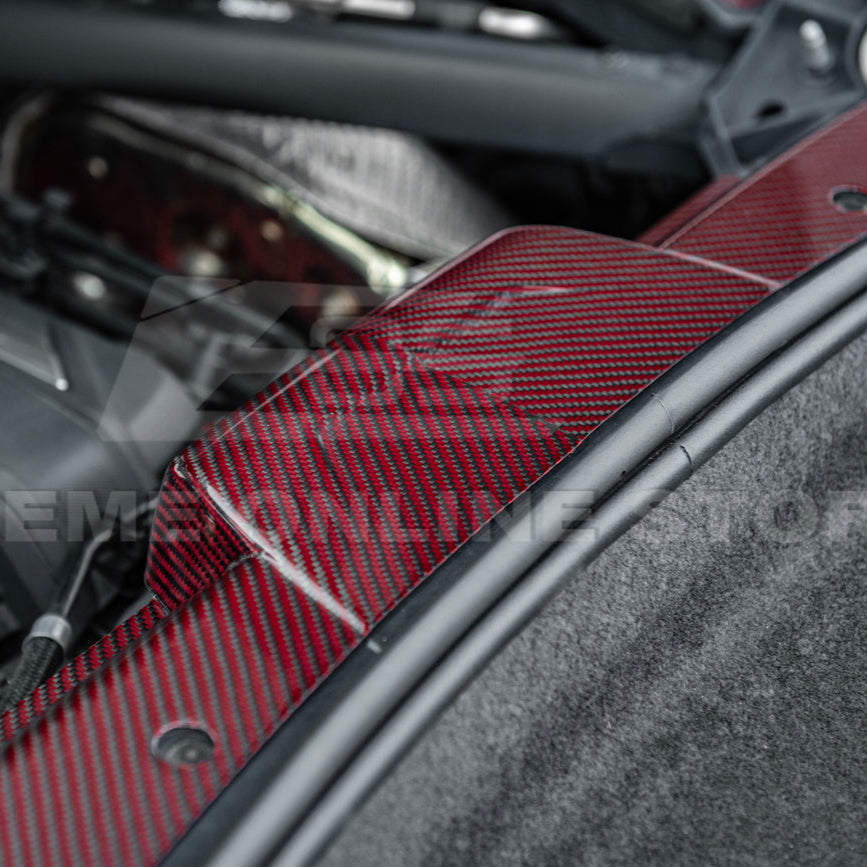 Corvette C8 DRY CARBON FIBER Coupe Engine Bay Panel Cover (3-Pieces Version)