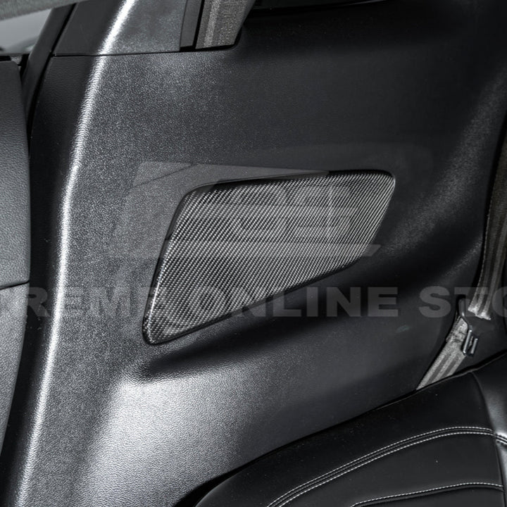 2015-23 Ford Mustang DRY CARBON FIBER Rear Seat Decorative Board Cover