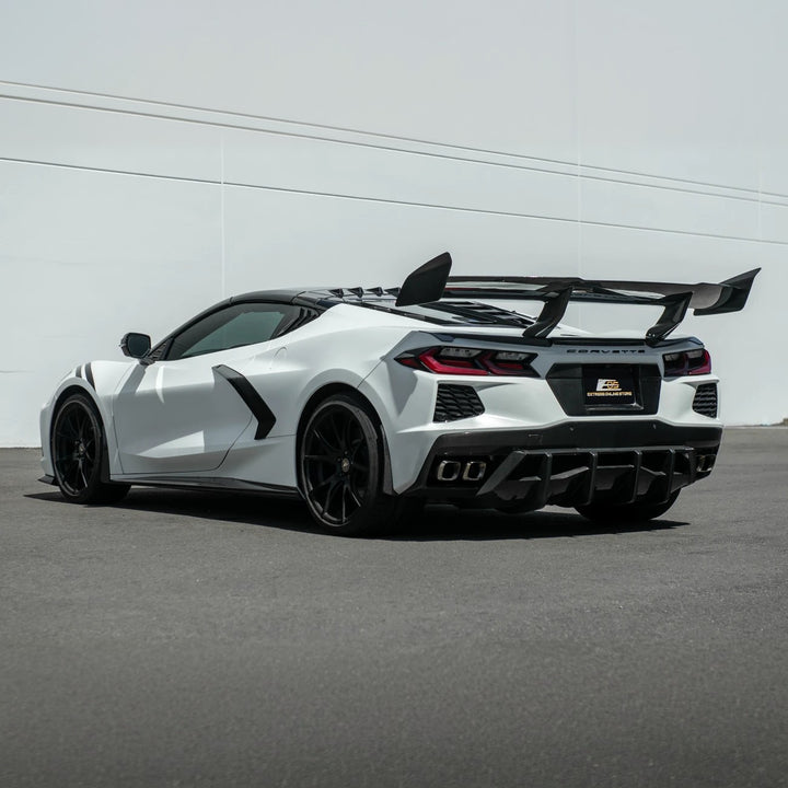Corvette C8 | ZR1 Style CARBON FLASH Rear Window Vent Louver Cover