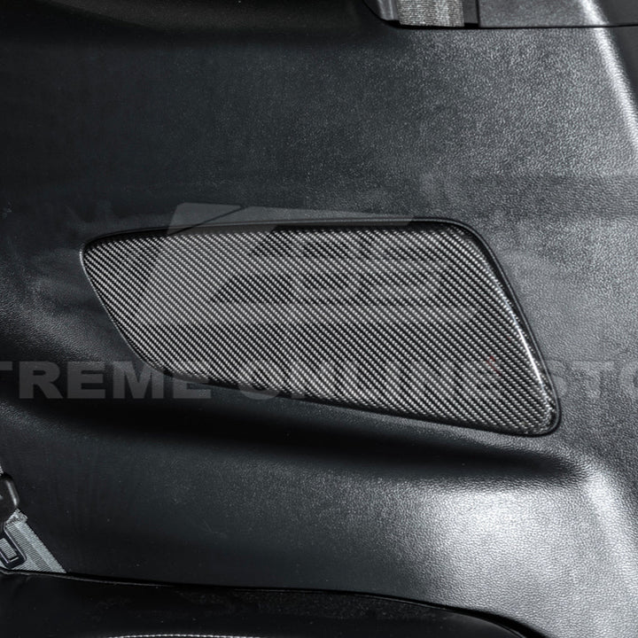 2015-23 Ford Mustang DRY CARBON FIBER Rear Seat Decorative Board Cover