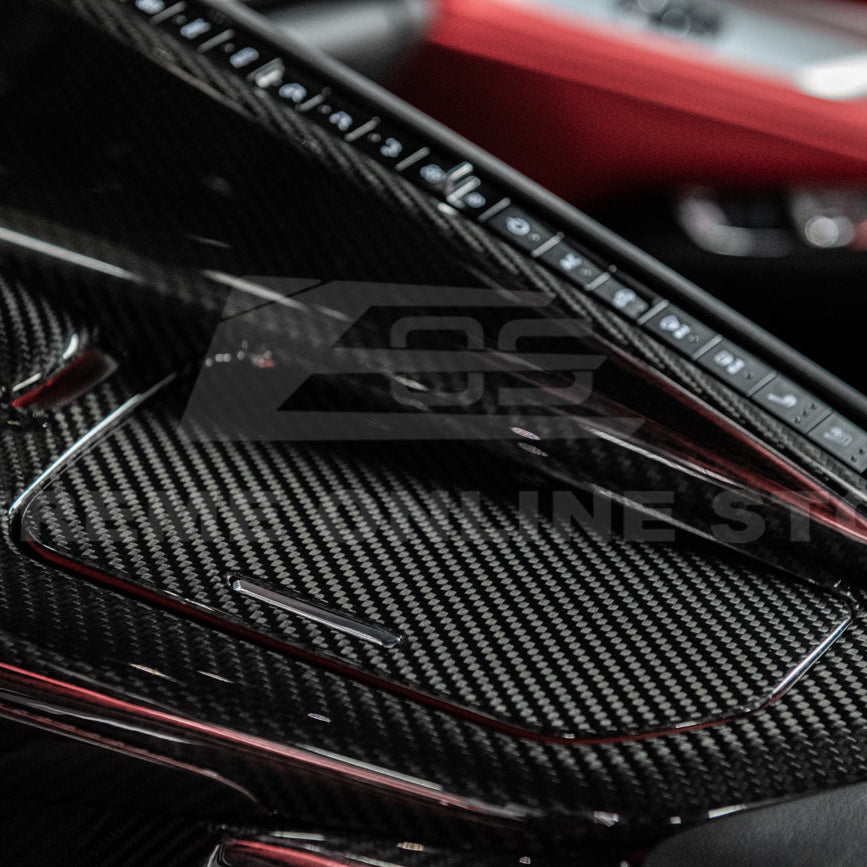 Corvette C8 DRY CARBON FIBER Center Console w/ Switch Trim Cover