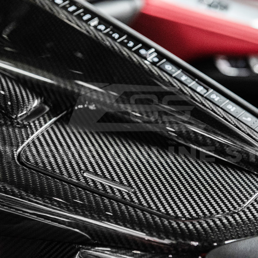 Corvette C8 DRY CARBON FIBER Center Console w/ Switch Trim Cover