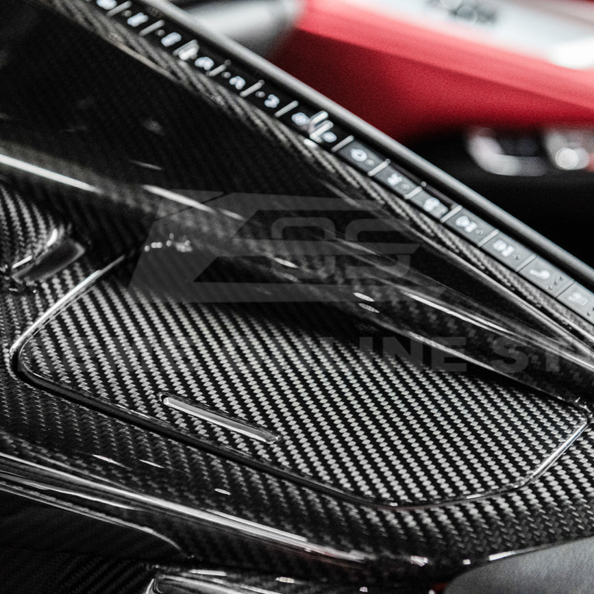 Corvette C8 DRY CARBON FIBER Center Console w/ Switch Trim Cover