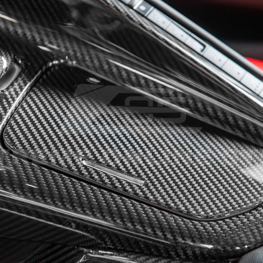 Corvette C8 DRY CARBON FIBER Center Console w/ Switch Trim Cover