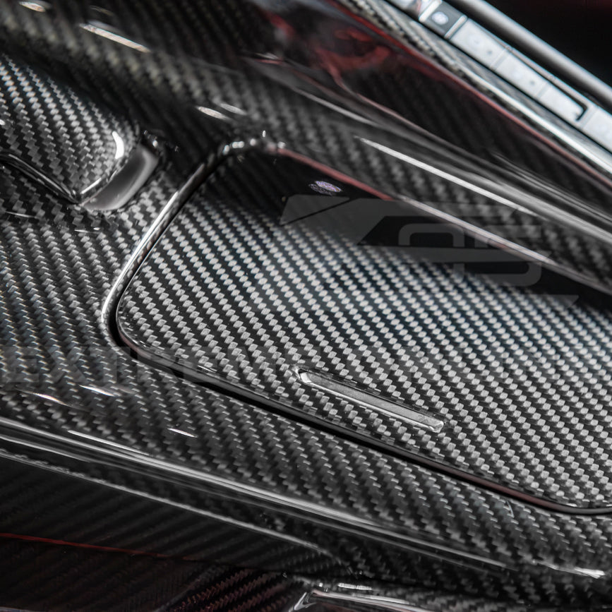 Corvette C8 DRY CARBON FIBER Center Console w/ Switch Trim Cover