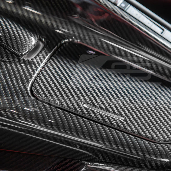 Corvette C8 DRY CARBON FIBER Center Console w/ Switch Trim Cover