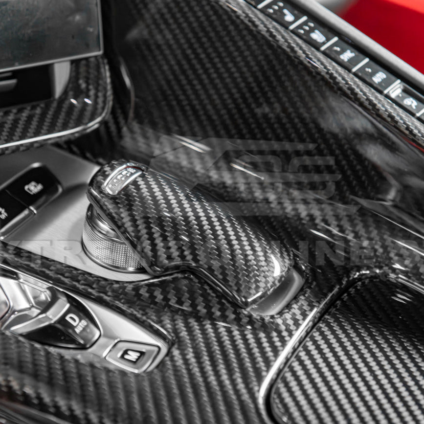 Corvette C8 DRY CARBON FIBER Center Console w/ Switch Trim Cover