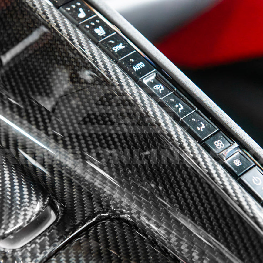Corvette C8 DRY CARBON FIBER Center Console w/ Switch Trim Cover