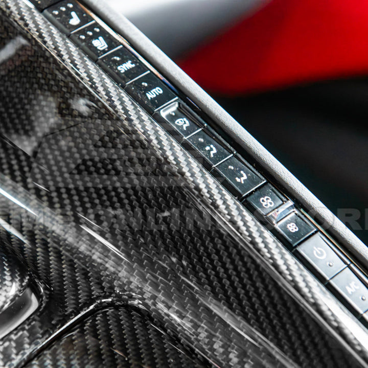Corvette C8 DRY CARBON FIBER Center Console w/ Switch Trim Cover