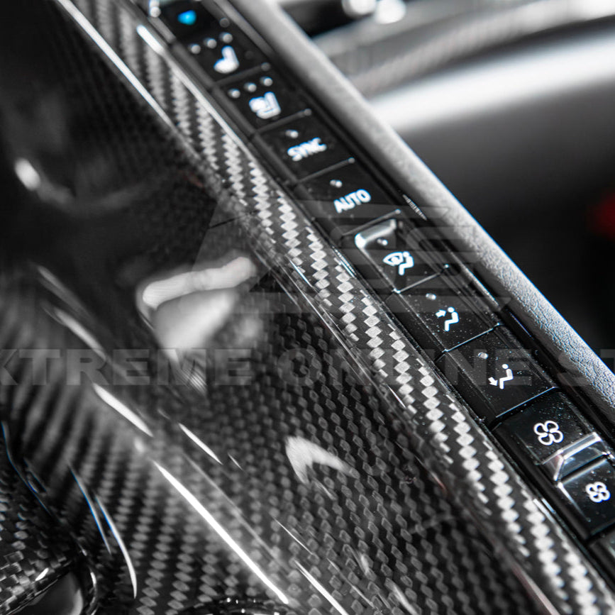 Corvette C8 DRY CARBON FIBER Center Console w/ Switch Trim Cover