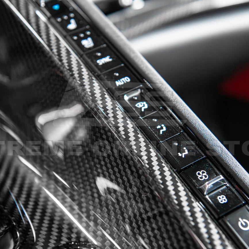 Corvette C8 DRY CARBON FIBER Center Console w/ Switch Trim Cover