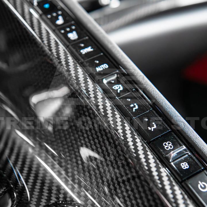 Corvette C8 DRY CARBON FIBER Center Console w/ Switch Trim Cover