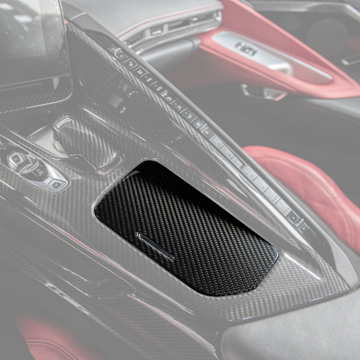 Corvette C8 DRY CARBON FIBER Center Console w/ Switch Trim Cover