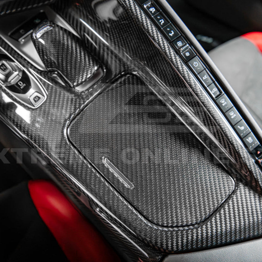 Corvette C8 DRY CARBON FIBER Center Console w/ Switch Trim Cover