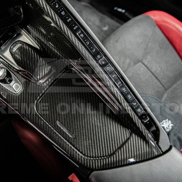 Corvette C8 DRY CARBON FIBER Center Console w/ Switch Trim Cover