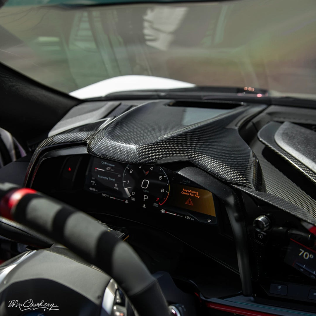 2020-25 Corvette C8 | DRY CARBON FIBER Replacement Upper Dash Instrument Panel