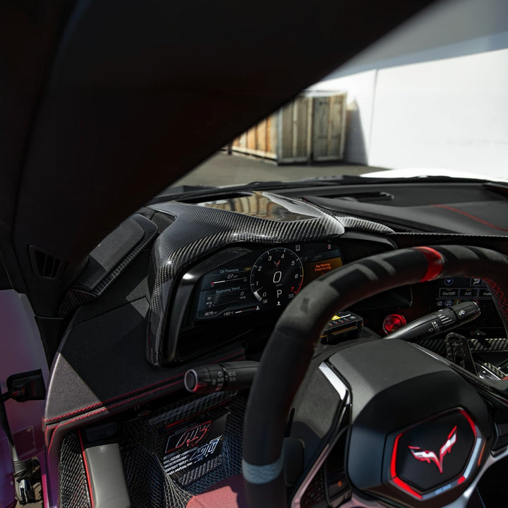 2020-25 Corvette C8 | DRY CARBON FIBER Replacement Upper Dash Instrument Panel