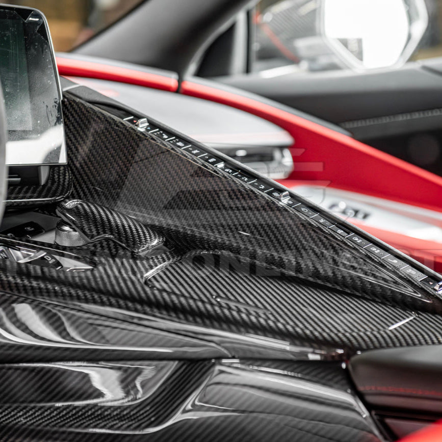Corvette C8 DRY CARBON FIBER Center Console w/ Switch Trim Cover
