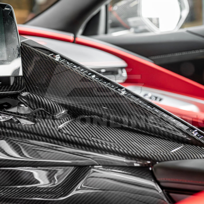 Corvette C8 DRY CARBON FIBER Center Console w/ Switch Trim Cover