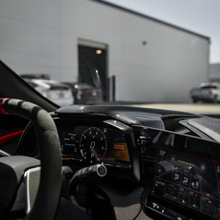 2020-25 Corvette C8 | DRY CARBON FIBER Replacement Upper Dash Instrument Panel
