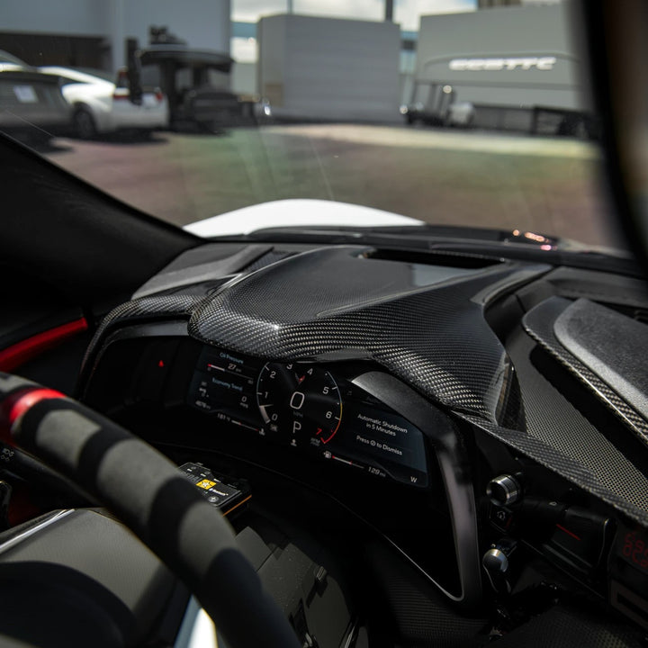 2020-25 Corvette C8 | DRY CARBON FIBER Replacement Upper Dash Instrument Panel