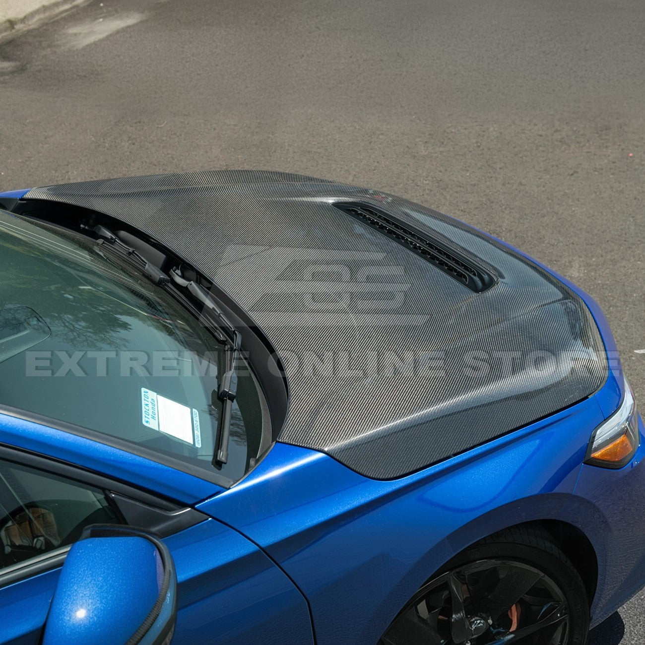 2022-Up Honda Civic Type-R Package Carbon Fiber Front Vented hood