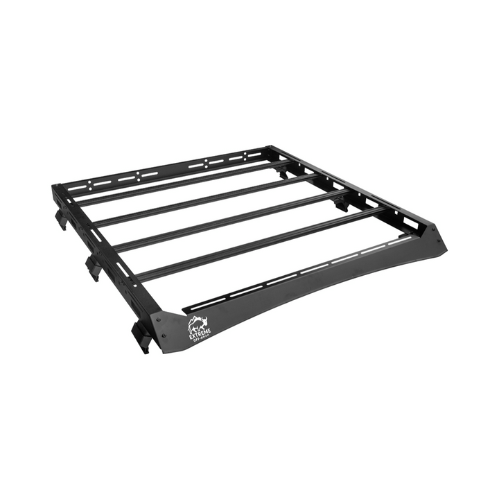 2018-Up Jeep Wrangler | Carbon Steel Black Half-Length Roof Cargo Rack Ladder