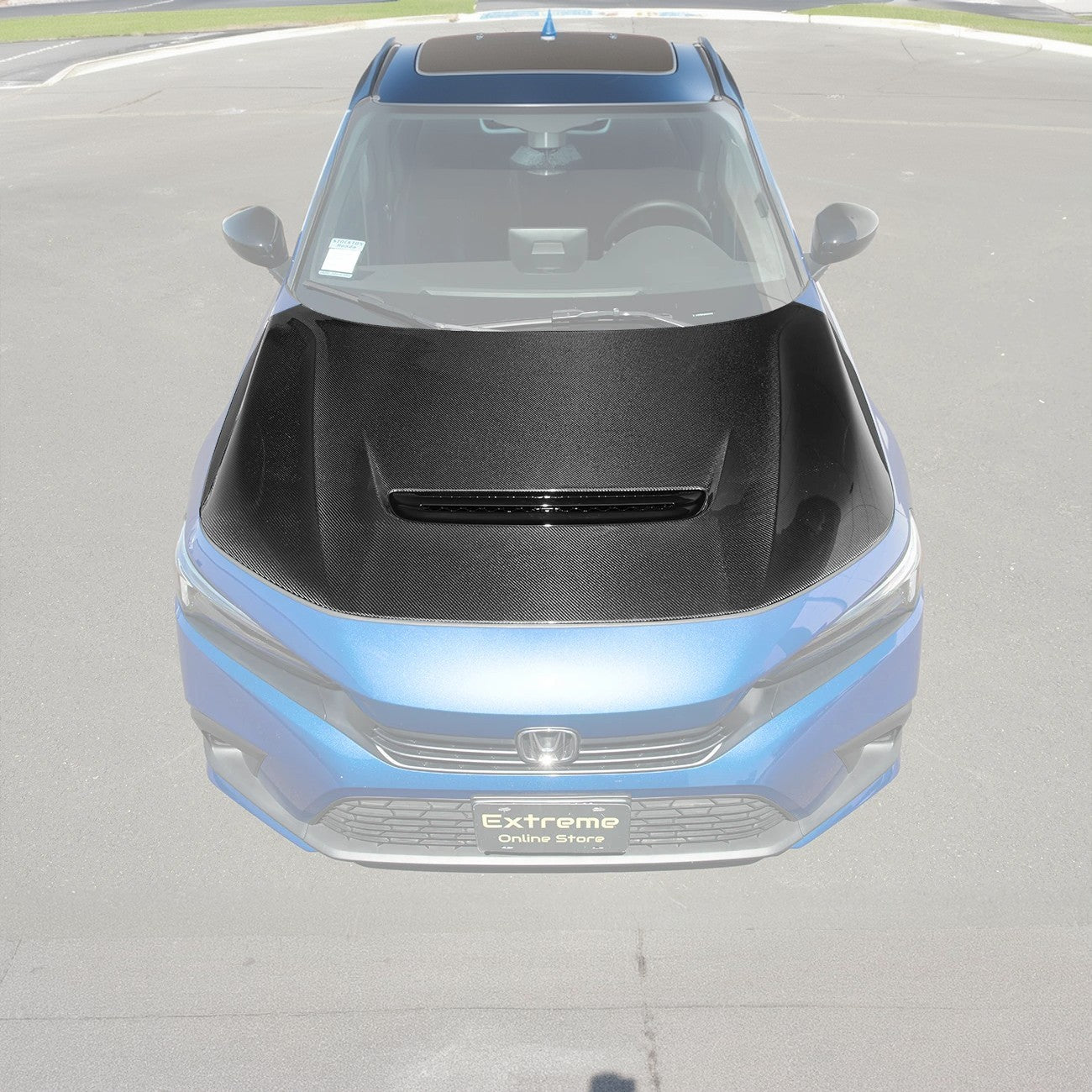 2022-Up Honda Civic Type-R Package Carbon Fiber Front Vented hood