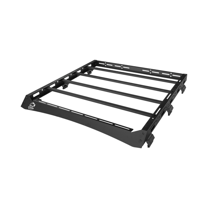 2018-Up Jeep Wrangler | Carbon Steel Black Half-Length Roof Cargo Rack Ladder