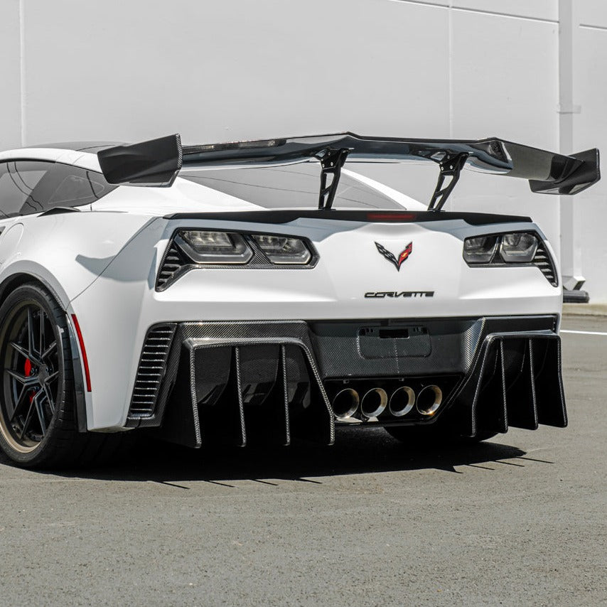 C7 Rondo Corvette C7 Track Package Rear Bumper Finned Diffuser