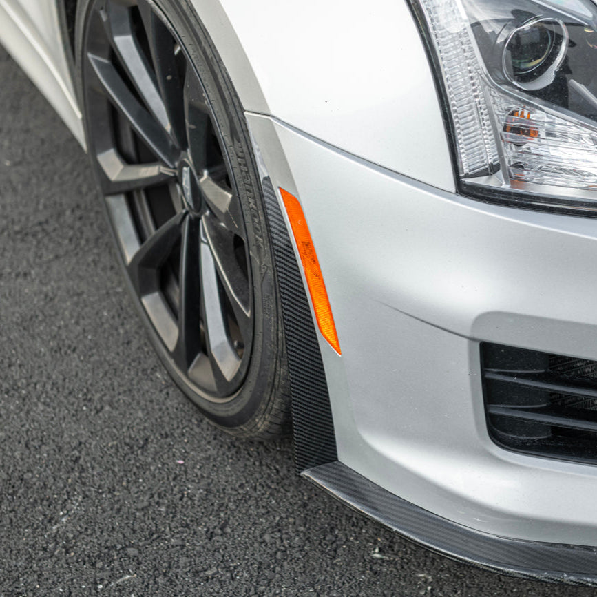 2016-19 Cadillac ATS-V Track Package Dry carbon Fiber Front Lip &amp; Side Wheel Arch