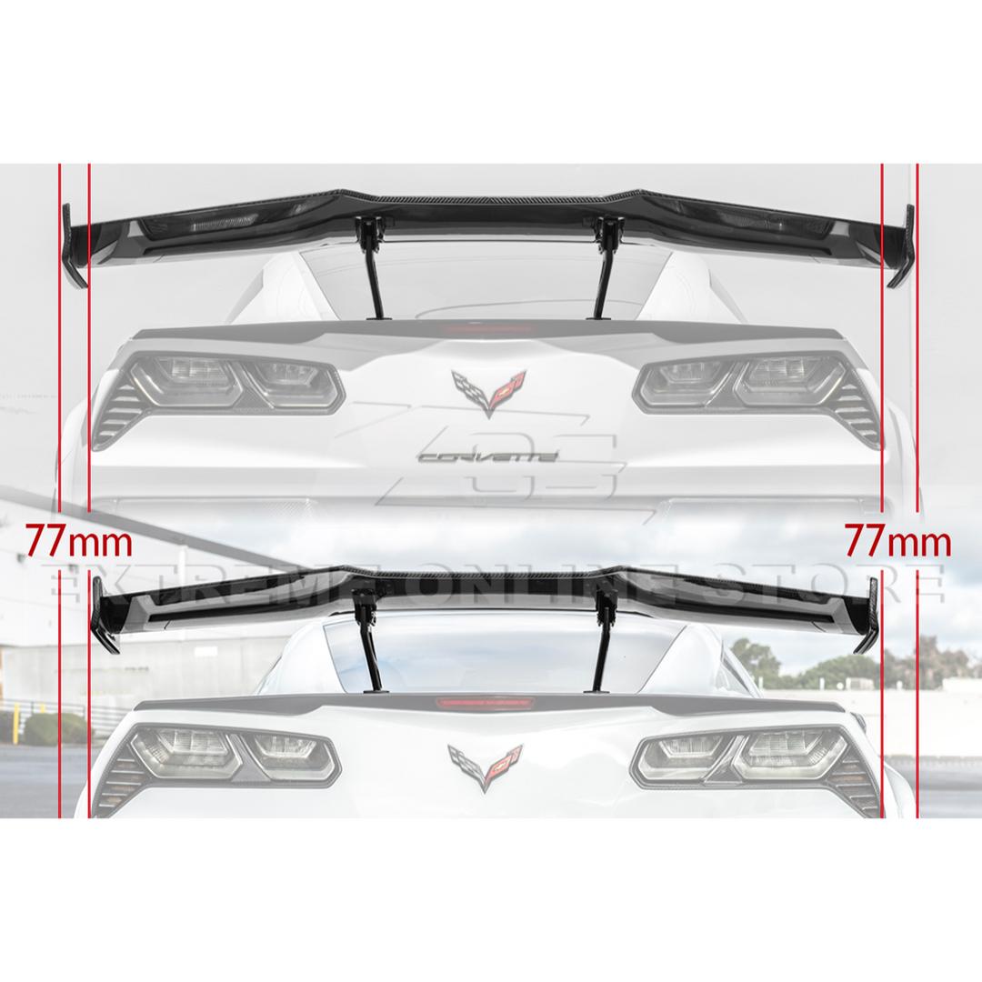 Corvette C7 ZR1 ZTK Conversion Extended High Wing With Wing Riser