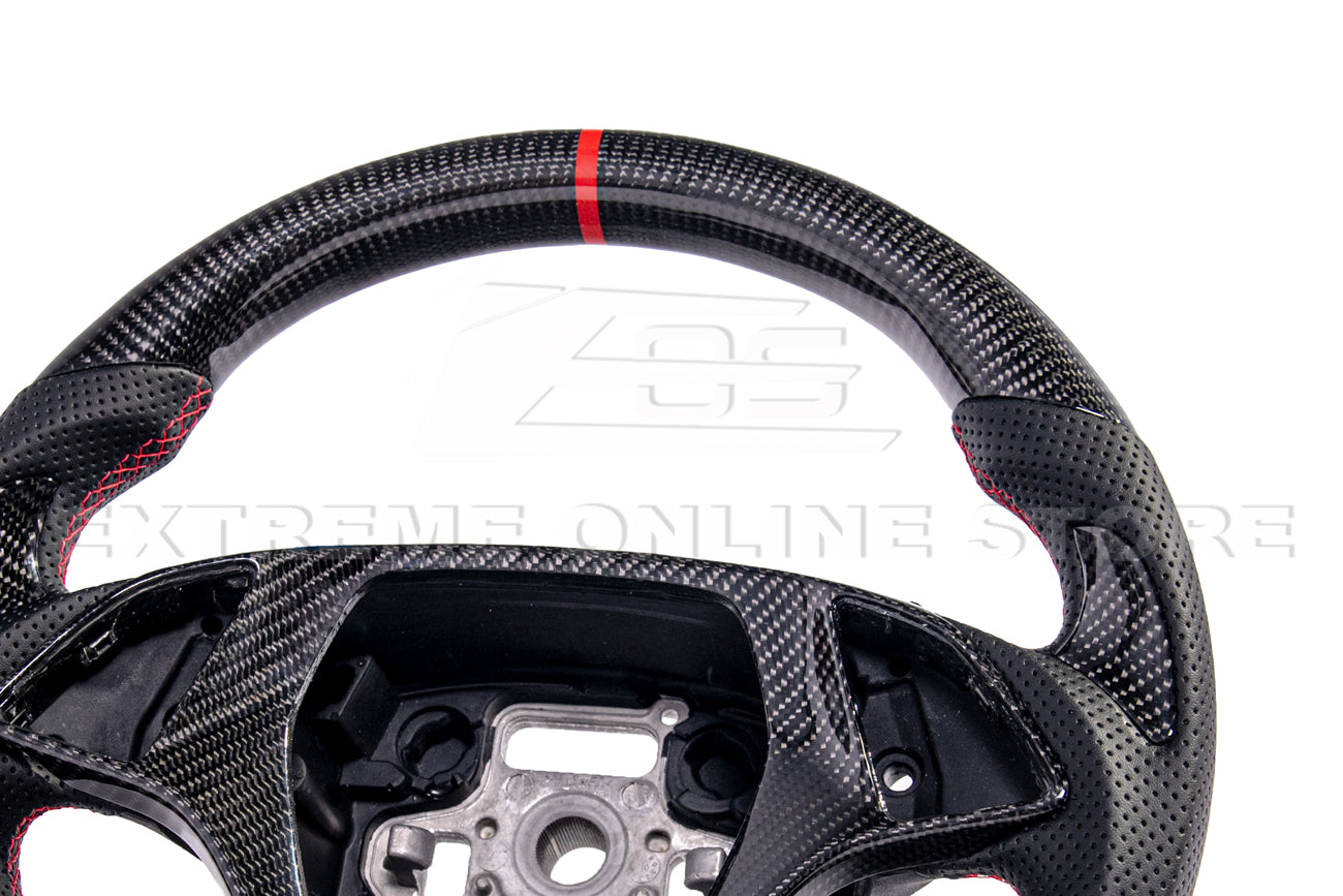 Corvette C7 Carbon Fiber Steering Wheel W/ Button Cover