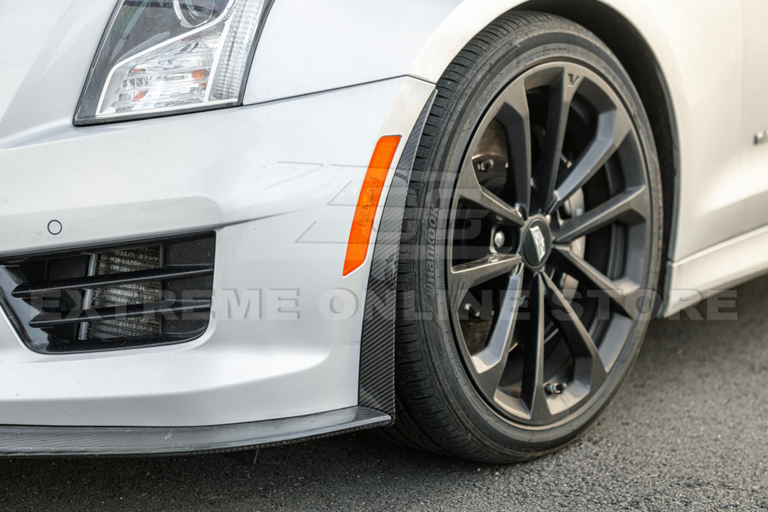 2016-19 Cadillac ATS-V Track Package Dry carbon Fiber Front Lip &amp; Side Wheel Arch