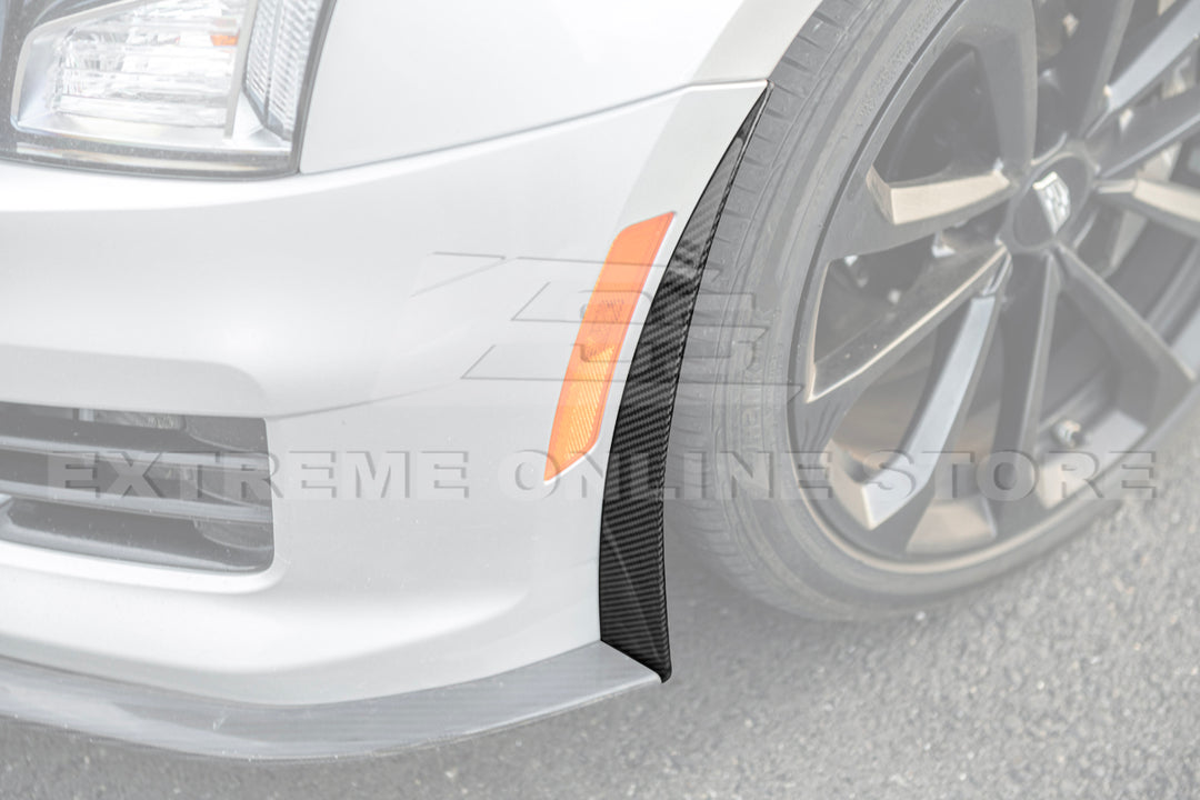 2016-19 Cadillac ATS-V Track Package Dry carbon Fiber Front Lip &amp; Side Wheel Arch